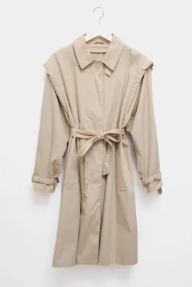 VINTAGE EXTRA BIG SHOULDERS TRENCH