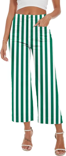 Wide Leg Jeans for Women Trendy High Waisted Flare Jeans Cropped Pants Stretchy Baggy