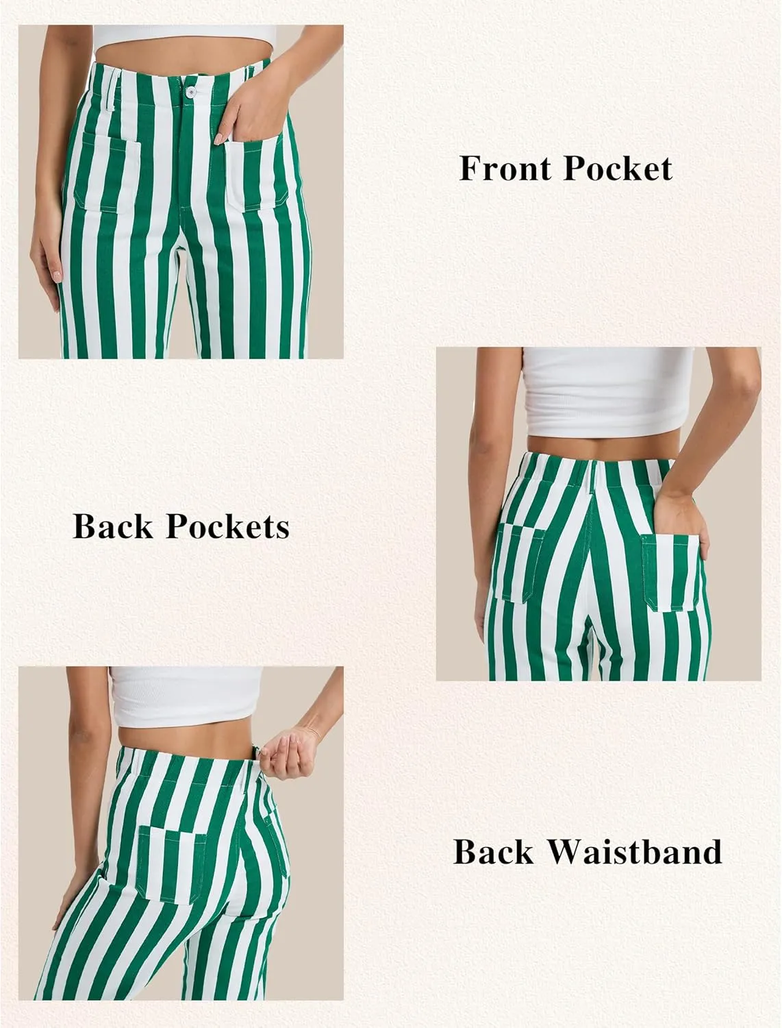 Wide Leg Jeans for Women Trendy High Waisted Flare Jeans Cropped Pants Stretchy Baggy